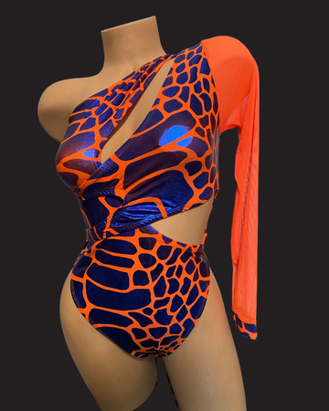 Limited Edition One-Sleeve Mesh Spandex Bartender & Rave Outfit – Ready to Ship