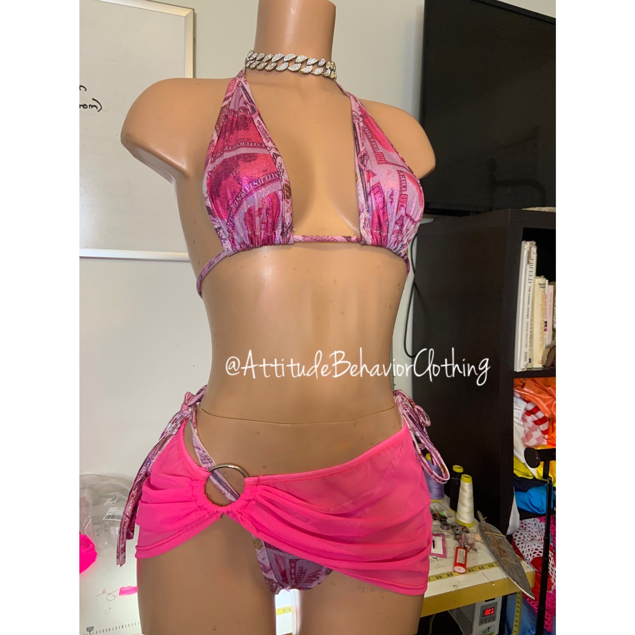 Pink Bills Bikini Set