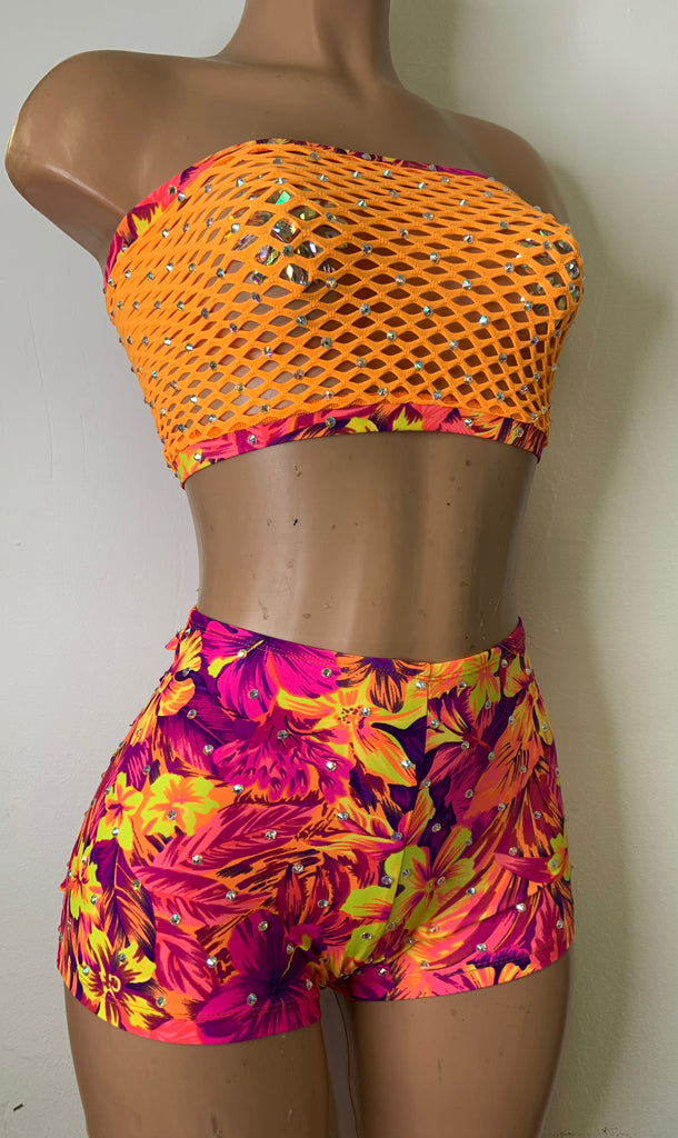 Everything Vibes 2 piece bikini shorts set – GahdessBoutique